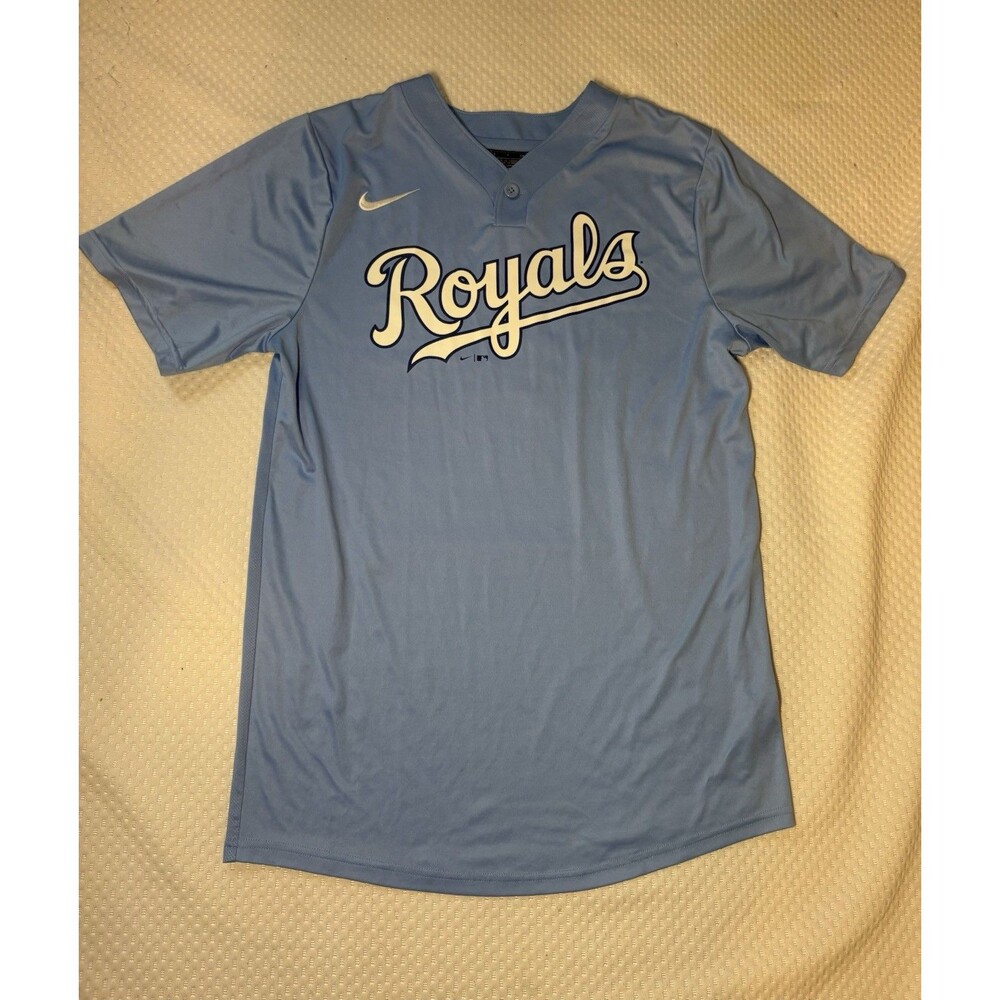 Kansas City Royals Nike Jersey Size S Number 2 Baby Light Blue MLB Minor Damage